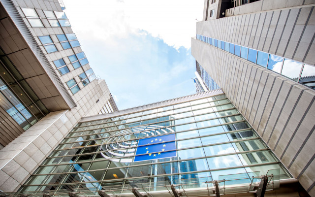 Zgradba evropskega parlamenta v Bruslju 