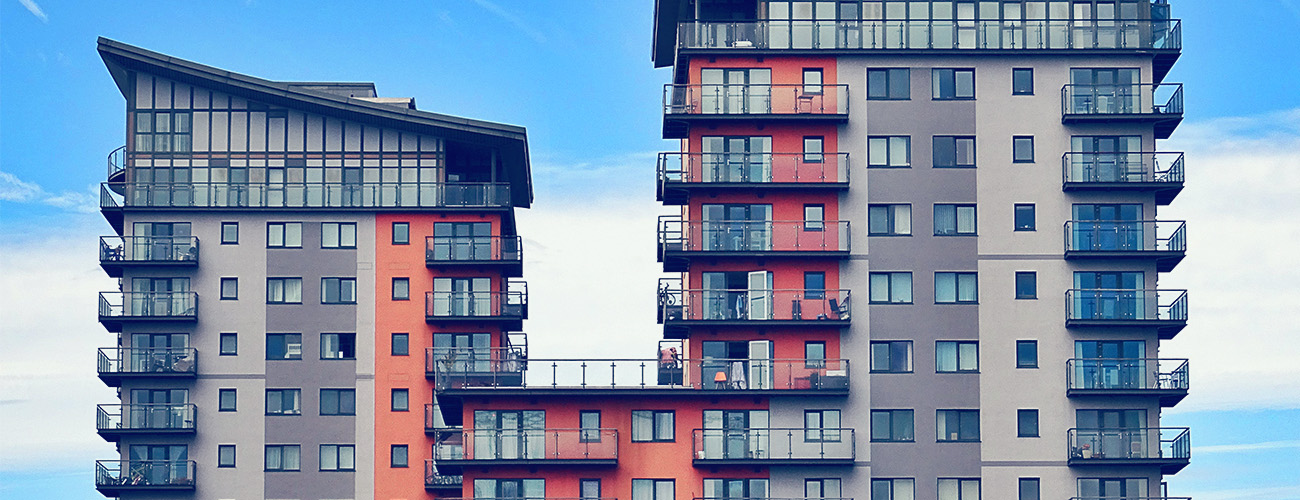 Slika modernih stanovanjskih blokov